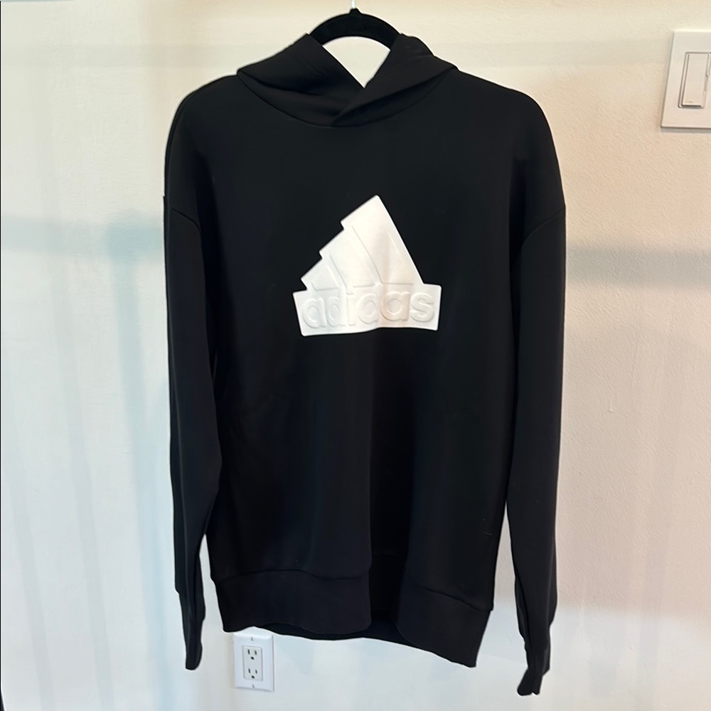 Adidas Black Hoodie Sweatshirt Iconic Design
